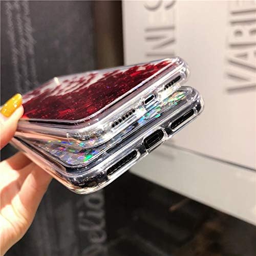 Topwin Glitter Liquid Bling Floating Case Compatible with iPhone 11 Pro Max 6.5'' 2019, Sparkle Luxury Pretty Girls Crystal Clear Case for Apple iPhone 11 Pro Max 6.5'' 2019(Red)