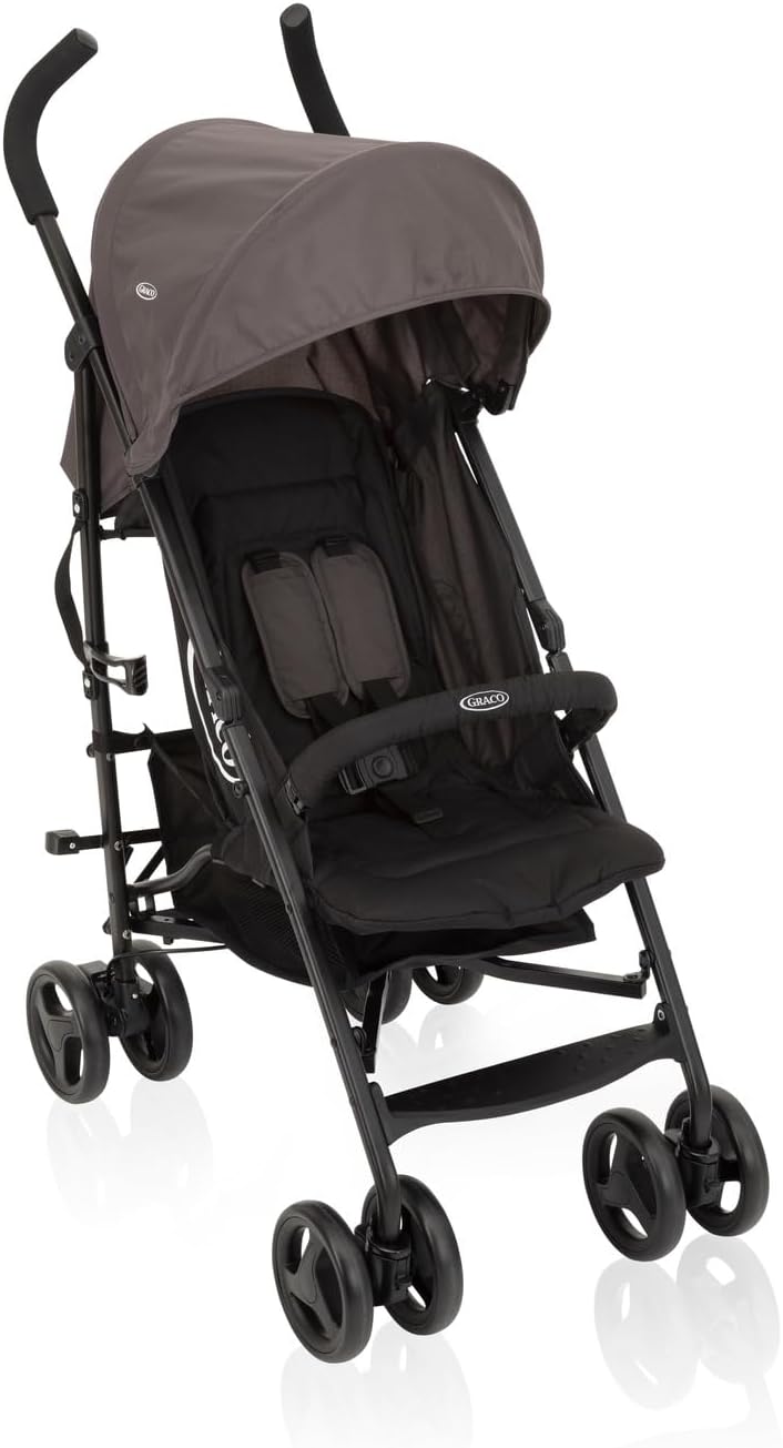 TraveLite Compact Stroller/Pushchair - Suitable from birth to approx. 3 years (15kg). Lightweight at only 7kg, Black/Grey fashion