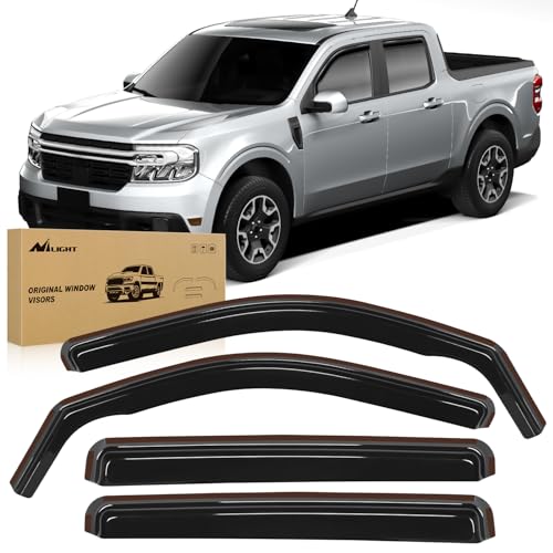 Image of Nilight in-Channel Window Rain Guards for Ford Maverick 2022-2026, 4PCS