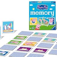 Ravensburger Peppa Pig Mini Memory Game - Matching Picture Snap Pairs Game For Kids Age 3 Years and Up