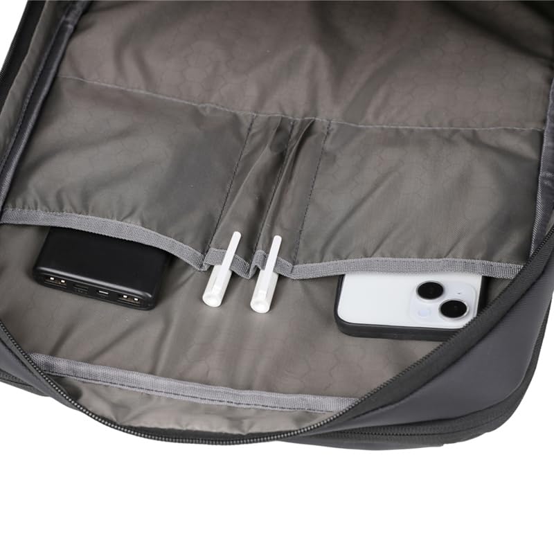 15.6 Inch Laptop Backpack, Business Backpack with USB Charging Port, 35L, Outdoor, Travel, Backpack for Men and Women (Black)3