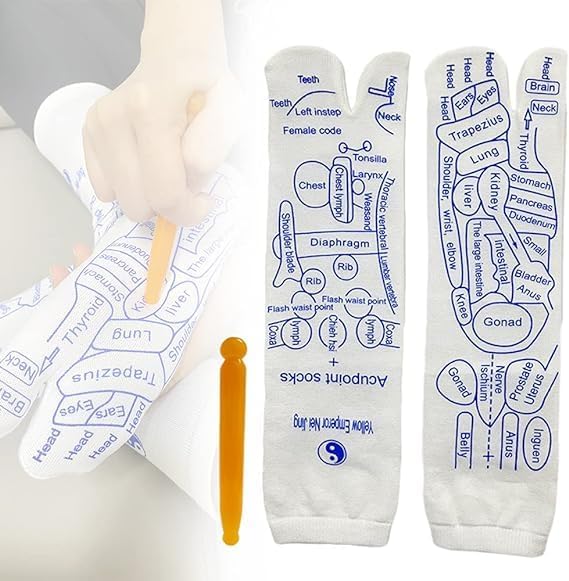 DEOXYS Reflexology Socks Tool Set, Acupressure Pen with Gua Sha End, Foot Pain Relief Remedy,Womens Size, Pain Relief Acupuncture Socks for Foot Massage， Beginner Acupoint Massage Tools. (B0D41CNMC6) Amazon Price History, Amazon Price Tracker