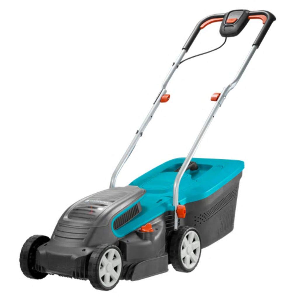 Gardena zestaw akumulatorowej kosiarki PowerMax Li-40/32: kosiarka do trawników do 280 m², szer. cięcia 32 cm, pojemność 30 l, wys. koszenia 20–60 mm, składana rączka, ergonomiczny uchwyt (5033-20)