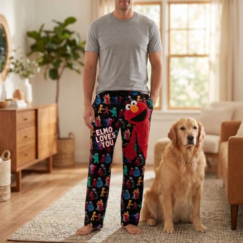 Image of BRIEF INSANITY Sesame Street Character Pajama Pants for Men & Women - Soft Loose-Fit Lounge Bottoms with Side Pockets