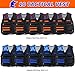 10 Sets Tactical Vest Kit for Nerf Party Supplies Favor, 200 Foam Darts, 10 Protective Goggles & Masks, Wristbands – for Boys Birthday Parties Gifts, Blue and Orange Teams