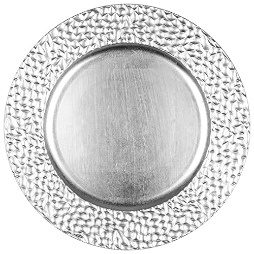 Platos cargadores acrílicos estilo industrial moderno, pack 4 unidades miniatura 1