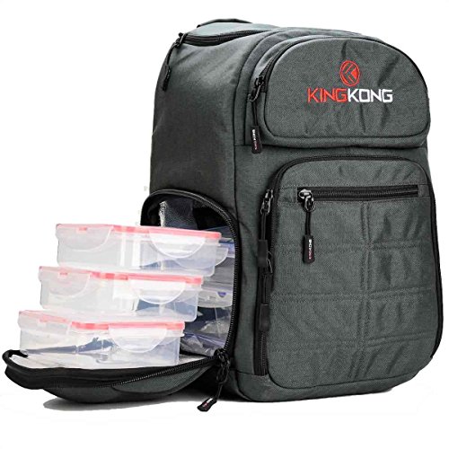 King Kong Fuel Meal Prep Backpack - Insulated Thermal Polyester Lunch Bag, Military