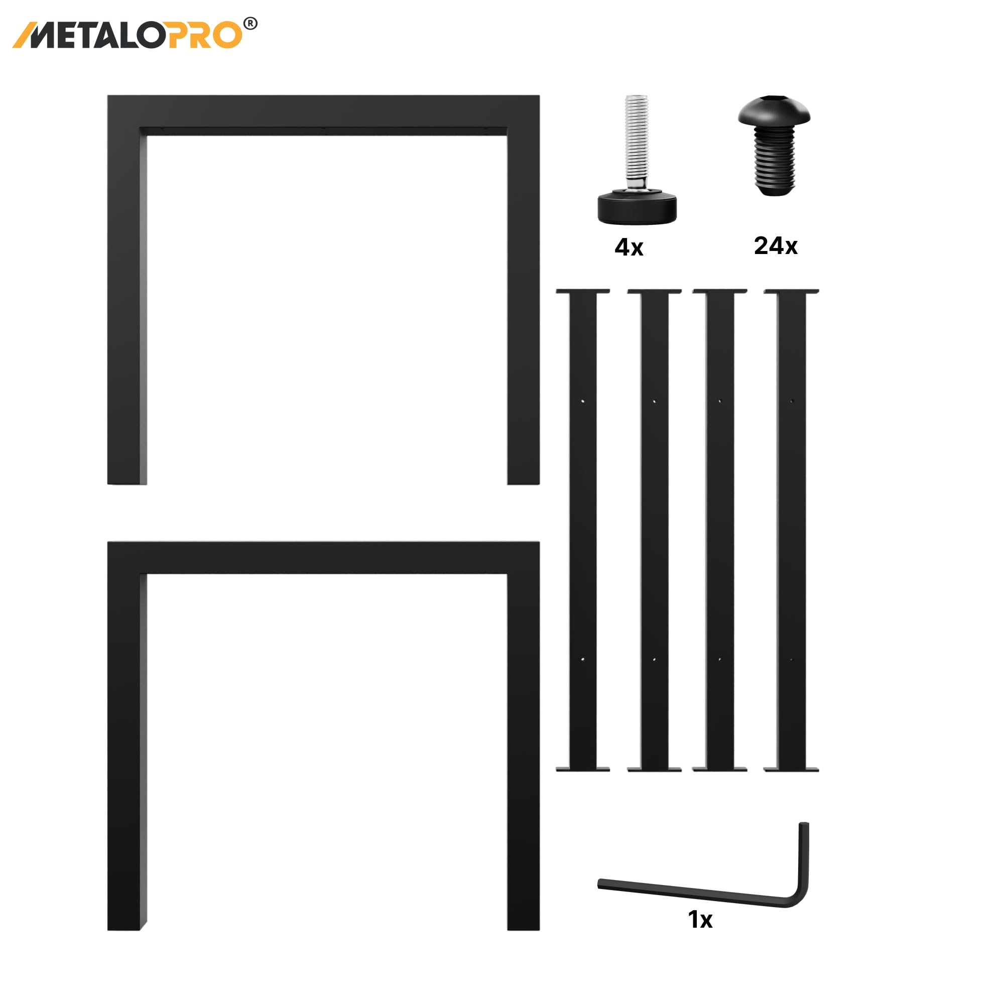 Gambe Tavolo Metallo Acciaio Nero – Struttura Robusta Scrivania Esstisch Tavolino Design Industriale 240x80x72 cm
