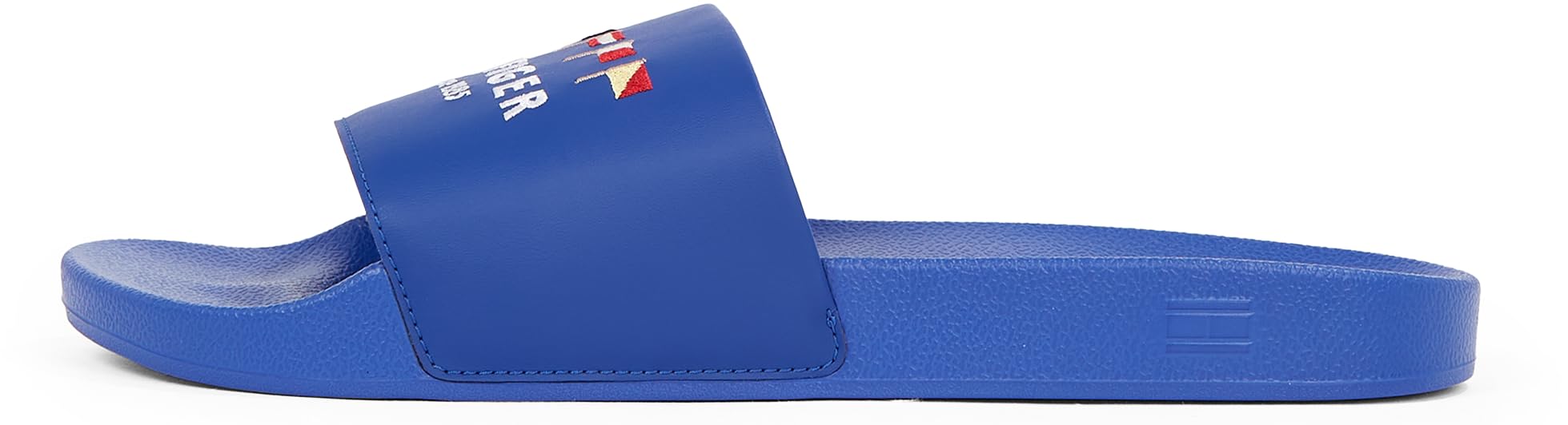 Tommy Hilfiger Men’s Flags Pool Slides with Logo, Blue (Wedge Blue), 6.5