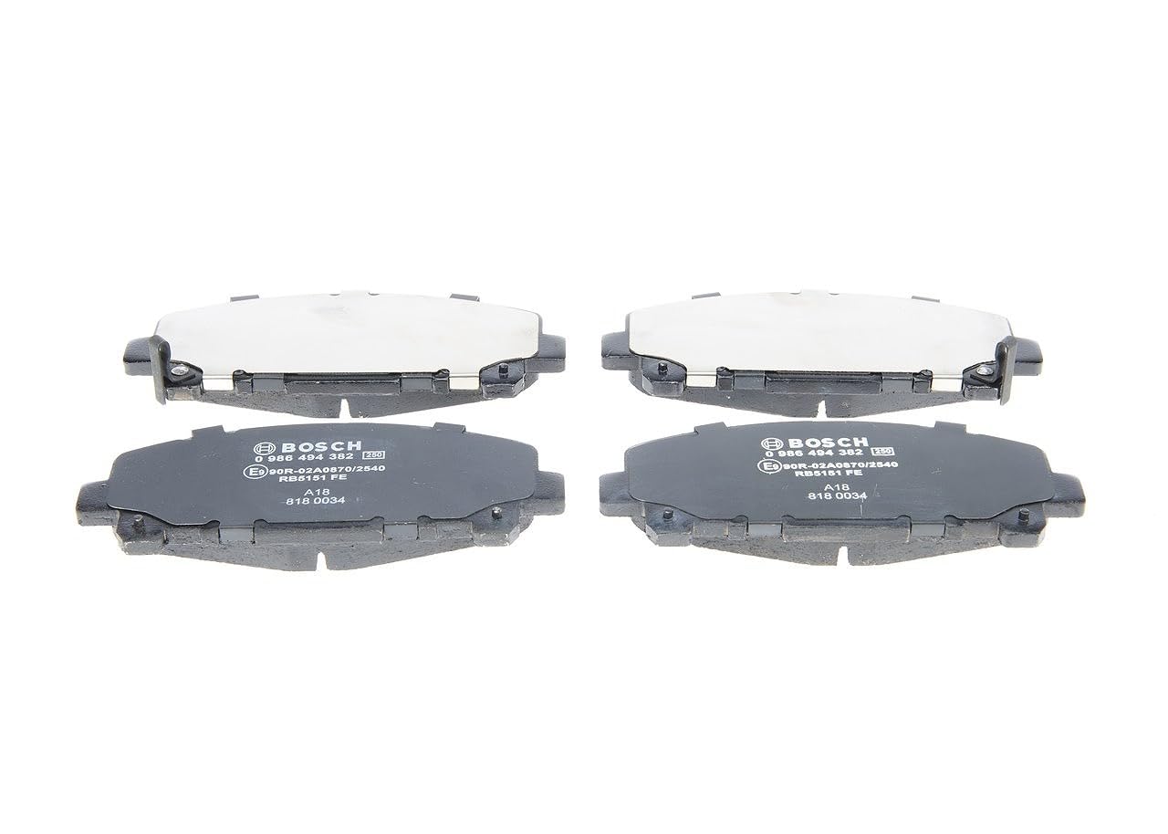 Bosch BP1290 - Pastiglie Freni Auto, Delantero - Calidad Bosch - Reducción de Ruido y Polvo - Certificación ECE-R90 - Sin Cobre - 1 Juego de 4 Pastillas