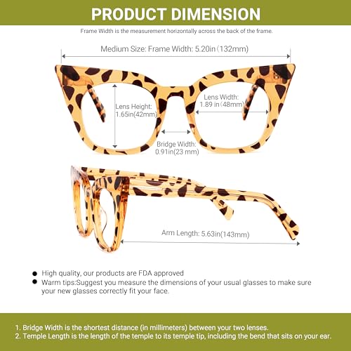 Image of VOOGLAM Cateye Blue Light Glasses for Women Anti Eyestrain Dry Eyes Computer Phone TV Eyewear