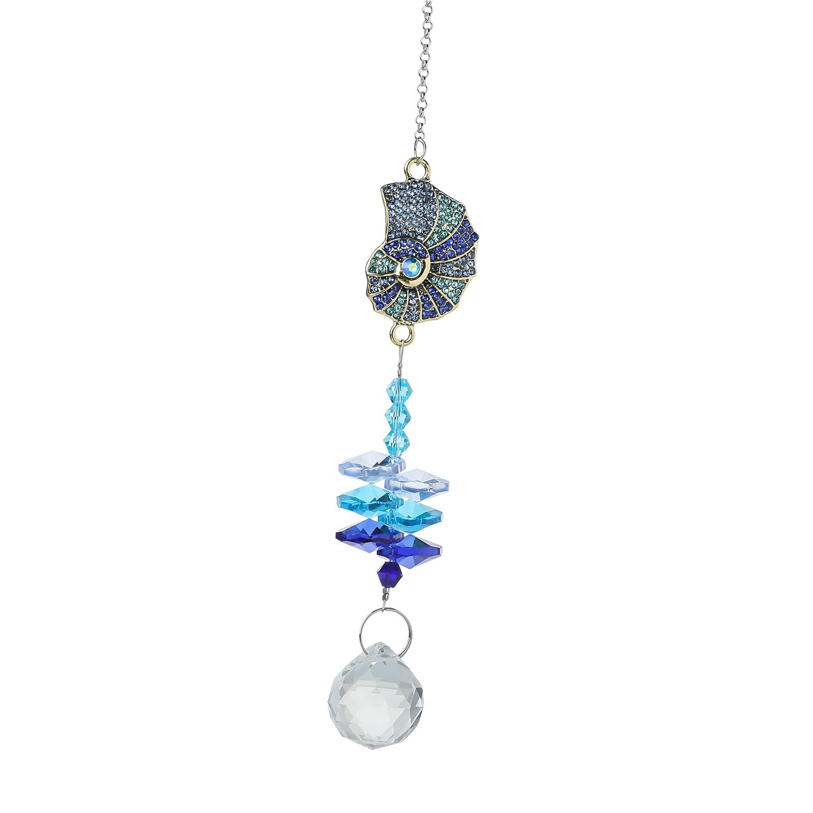 Tsophreniq Rhinestones Crystal Jellyfish Hanging Pendant Suncatchers Pendant for Home Christmas Wedding Interior Ornament Gift Rhinestones Crystal Suncatchers