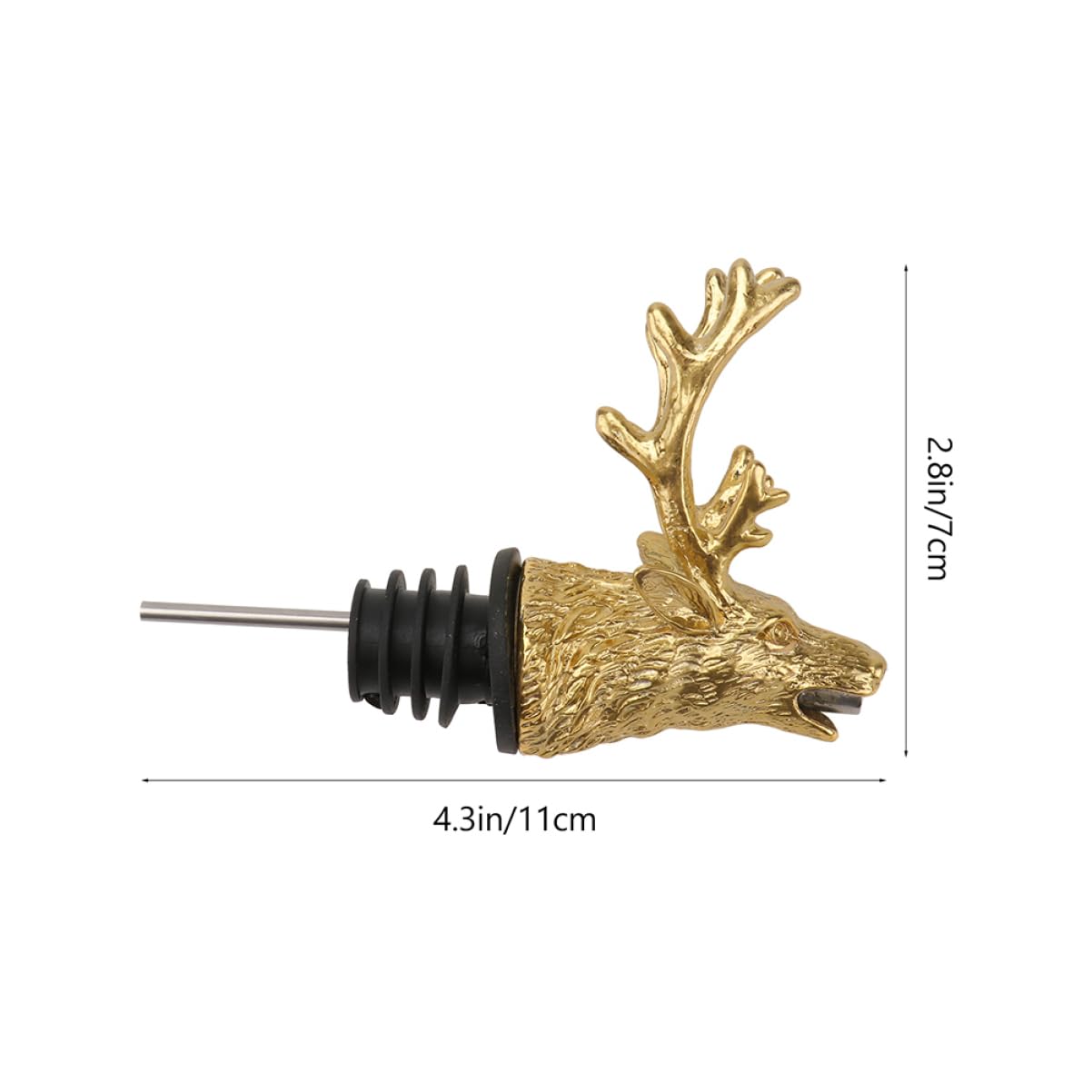 PRETYZOOM Creative Deer Head Wine Pourer Spout Unique Animal Design for Smooth Pouring Air Tight Seal for Wine Soda Oil Great present for Bar Owners Wine Lovers