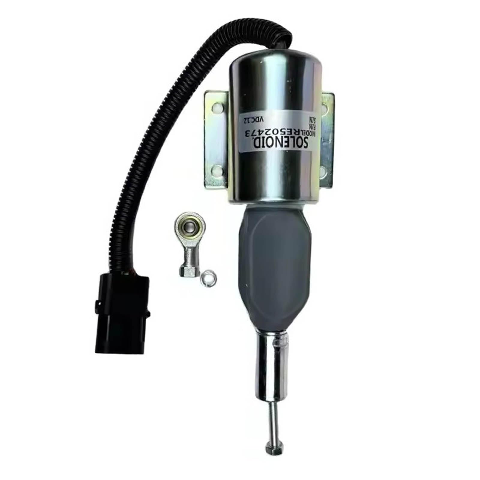 Nayuank Fuel Shutoff Solenoid 24V RE502474 3926412 RE516083 Fits For John Deere Excavator 120 160LC 200LC 230LC 230LCR 270LC Engine 4045HP051