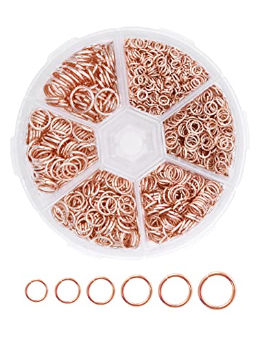 Mandala Rose Gold Jump Rings Kit (1250 Pieces)
