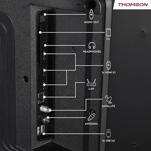 Thomson 43 Pouces (109 cm) UHD LED Smart TV avec Fire TV, Commande vocale Alexa, AirPlay, Wi-FI, Triple Tuner(câble/Satellite/antenne), Bluetooth 5.0, HDMI, USB, AV in, CI+, 43UF4S35 – Image 5