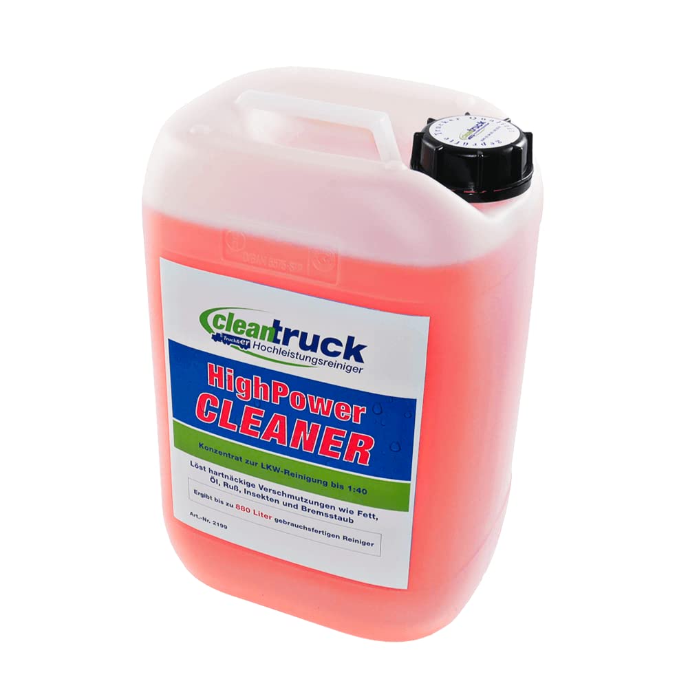 cleantruck Limpiador concentrado para camiones de 5 kg – Limpiador profesional para camiones fuerte contra aceite, grasa e insectos, hace brillar tu camión, hasta 5 lavados de camiones