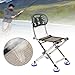MERIGLARE Fishing Chair Foldable Camping Stool Folding with Back Seat 180 of Degree Adjustable Backrest Camping Stool for Garden Outdoor and Indoor Beach