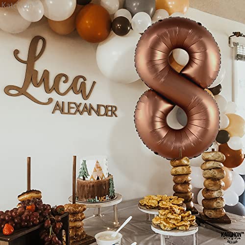 Image of KatchOn, Coffee Brown 8 Balloon Number - 40 Inch