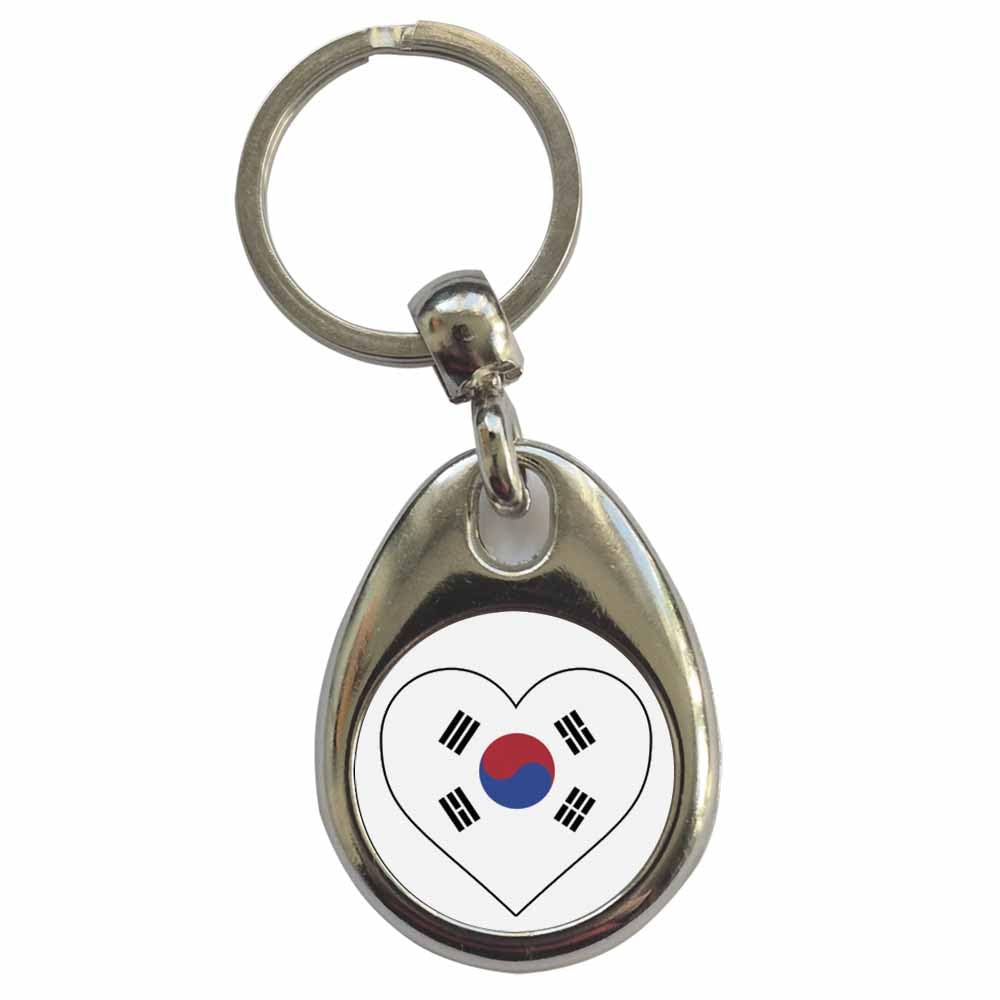 Ozorath South Korea Heart Flag Keyring