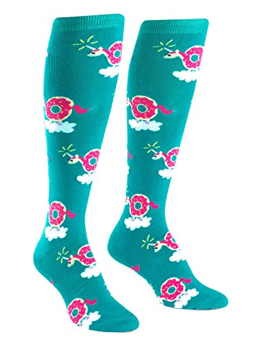 Sock It to Me, Donuticorn, Women's Knee-High Funky Socks, Donut Unicorn Socks