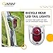 Gazoz Performance Bike LED Tail Light, Vintage Rear Light with Chrome Look - Classic Tour Bicycle Accessories (LM-002)