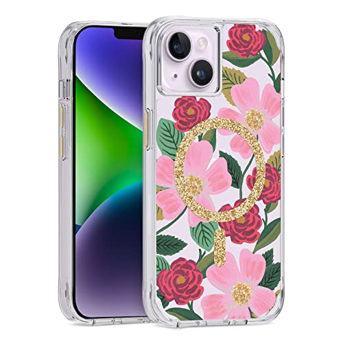 Rifle Paper Co. iPhone 14 Case/iPhone 13 Case [Compatible with MagSafe] [10ft Drop Protection] Cute iPhone Case 6.1