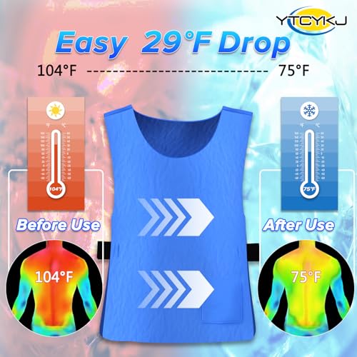 Cooling Ice Vest for Men Women,Adjustable Evaporative Cooling Vest for Hot Weather,Perfect for Summer,Reusable3