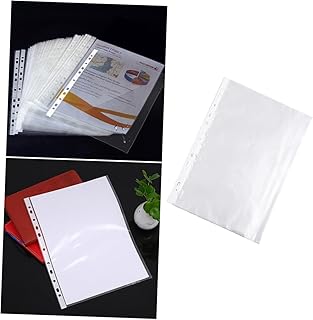 VILLCASE 200 Peças Folhas De Mangas De Papel Transparente Protetores De Documentos Protetores De Página Mangas Protetoras De Papel De Folhas Soltas Mangas Protetoras De Fotos Pasta