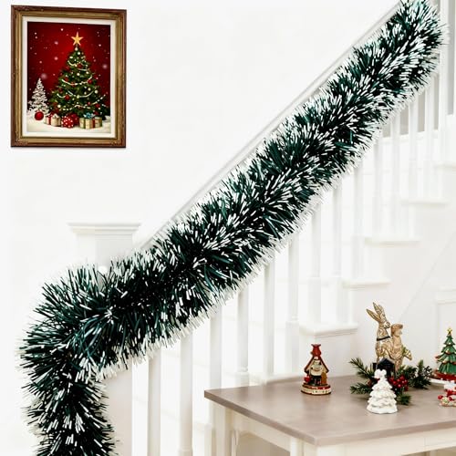 ZZOWDIW 10m Künstliche Weihnachtsgirlande 1 Stück, Extra Lange...