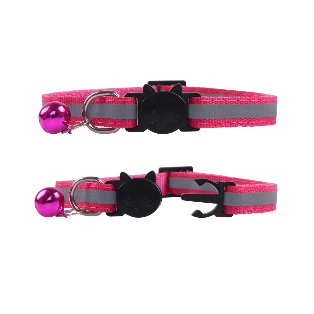 12 collares de nailon reflectante para gatos, campanas ajustables para perros pequeños y cachorros 3
