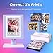 MWE Portable Photo Booth Machine Touch Screen with Camera and Printer, Photobooth with Software APP and Remote Control Photography,LED Surround Light (with Printer)