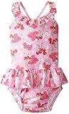 i play. Baby Girls' One Piece Ruffle Swimsuit with Swim Diaper UPF 50+