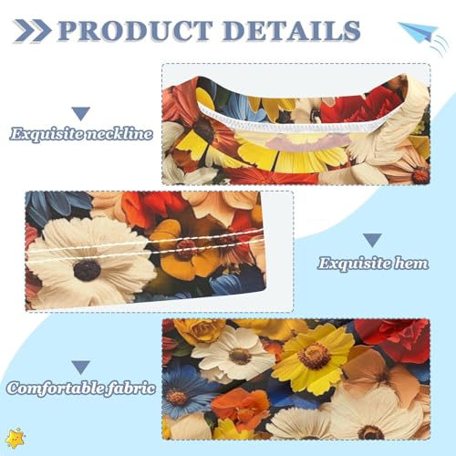 ALAZA Kids Rash Guard Girls Toddler Swim Shirts Short Sleeve Vivid Flower UPF 50+ 3T3