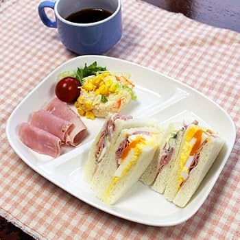 Amazon.co.jp: 食器 皿 ランチプレート 2枚セット 仕切り皿
