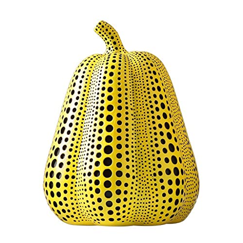 Fotoev Modern Minimalist Polka Dot Creative Decoration Fruit Ornaments Home Decoration Personality Cute Ornaments Sculpture (Color : Pumpkin High, Size : Big Size) #TOP1