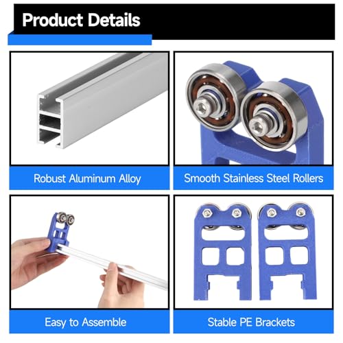 Joyibay Archery Arrow Spinner Tester, Aluminum Alloy Arrow Squaring Device, Shaft Straightness Checker with Smooth & Silent Stainless Steel Rollers for Shooting Practice by Joyibay - Image 3