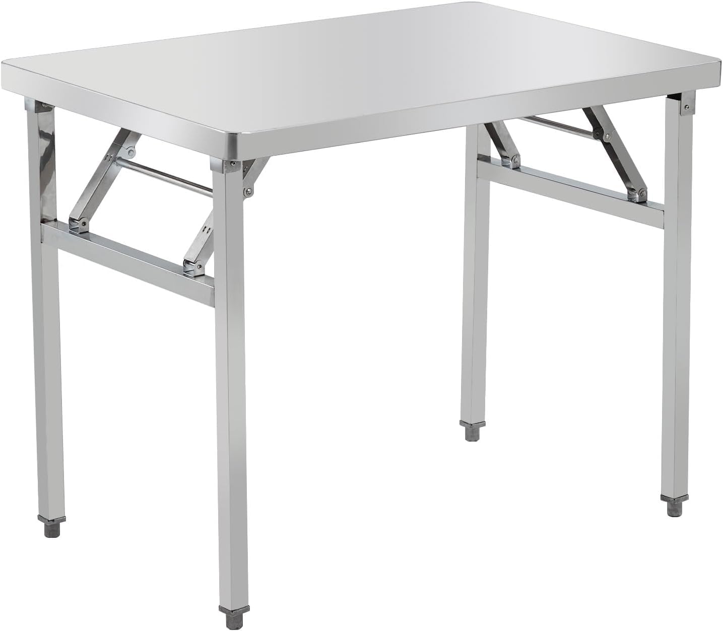 Commercial Worktable Workstation 36 * 24 * 29inch Stainless Steel Folding Table, Heavy-Duty Stainless Steel Folding Table with 772 Lbs Load