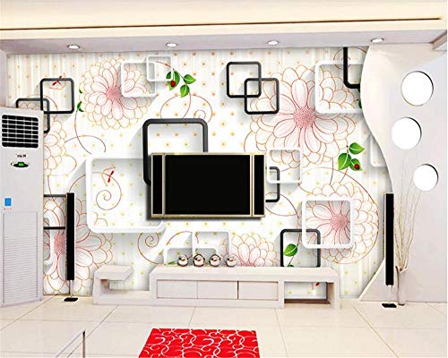 Benutzerdefinierte Innenmalerei schöne Tapete handgemalte Blumen 3D Stereo-TV Hintergrund Tapete für Wände 3 d - 200x140cm/79"x 55