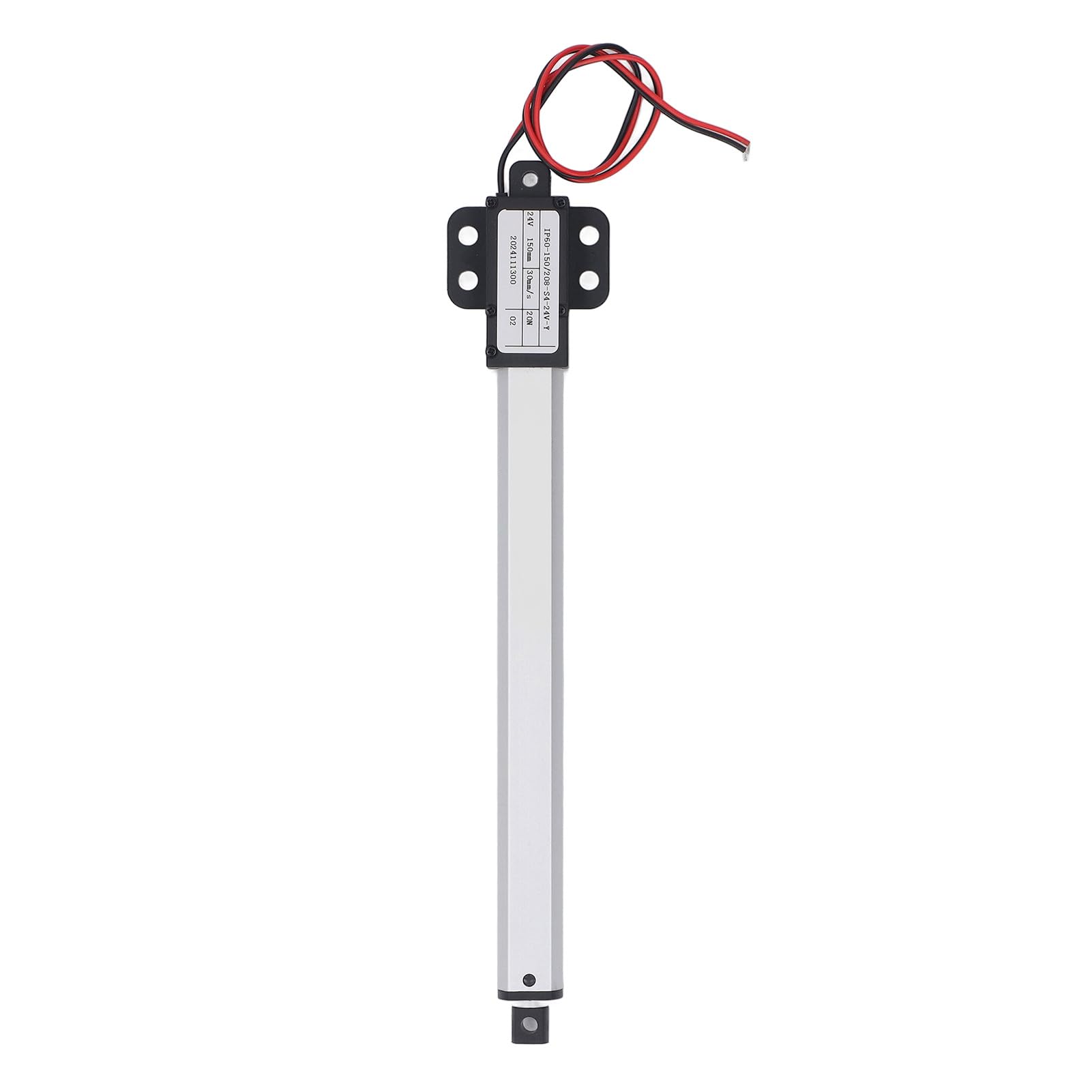 Jeffergarden Actuador Lineal Eléctrico de 150 Mm, Varilla de Empuje de Aluminio de 24 V con Interruptor de Límite Automático, para Robótica, Domótica y Maquinaria Agrícola
