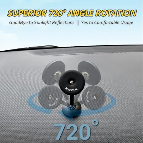 Image of Blackstar Titan Mag : Magnetic Mobile Phone Holder for Car Dashboard with 720 Angle Rotation (Strong & Safe Magnets)-Car Phone Mount Stand-Compatible with All Mobiles (MAGSAFE Incompatible)
