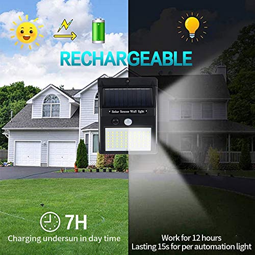 Solar Light Outdoor, LED Solar Motion Lights 3 Working Modes with 140 Led Chips Waterproof Wireless Easy to Install Motion Sensor Security Lights for Pathway, Front Door, Back Yard, Driveway, Garage
