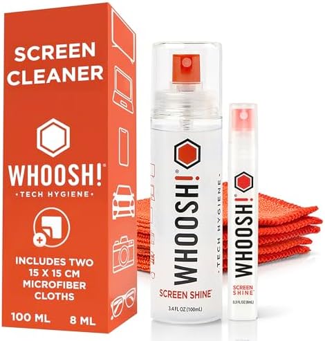 WHOOSH! Screen Shine Duo - Screen Cleaner Spray for iPad, Monitor...