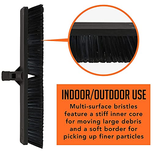 SWOPT 24” Push Broom, Angle Broom + 48” and 60" Steel Handles, Standard