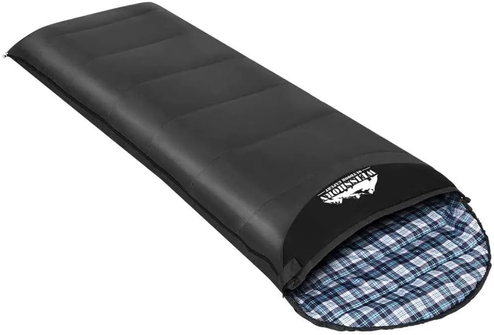 Weisshorn Sleeping Bag Single Camping Hiking Winter Thermal Grey