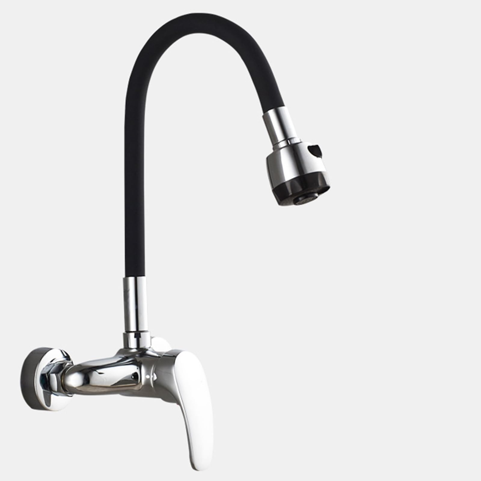 Robinet d'évier de cuisine mural bistrot avec mitigeur orange eau chaude froide