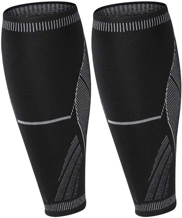 1pair Women Men Elastic Compression Anti Slip Outdoor Sports Calf Sleeve Brace Cycling Running