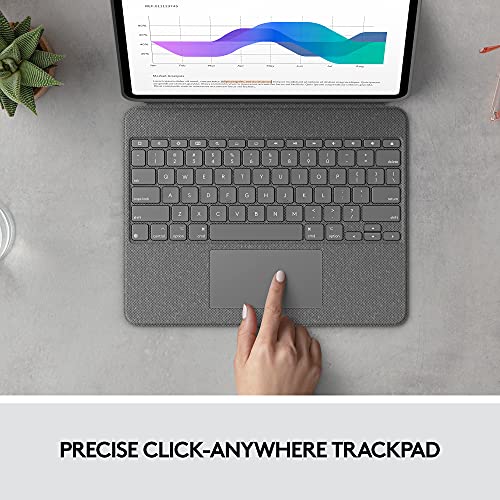 Image of Logitech Combo Touch iPad Pro 12.9 Inch 5th-6th Gen Keyboard - Oxford Gray