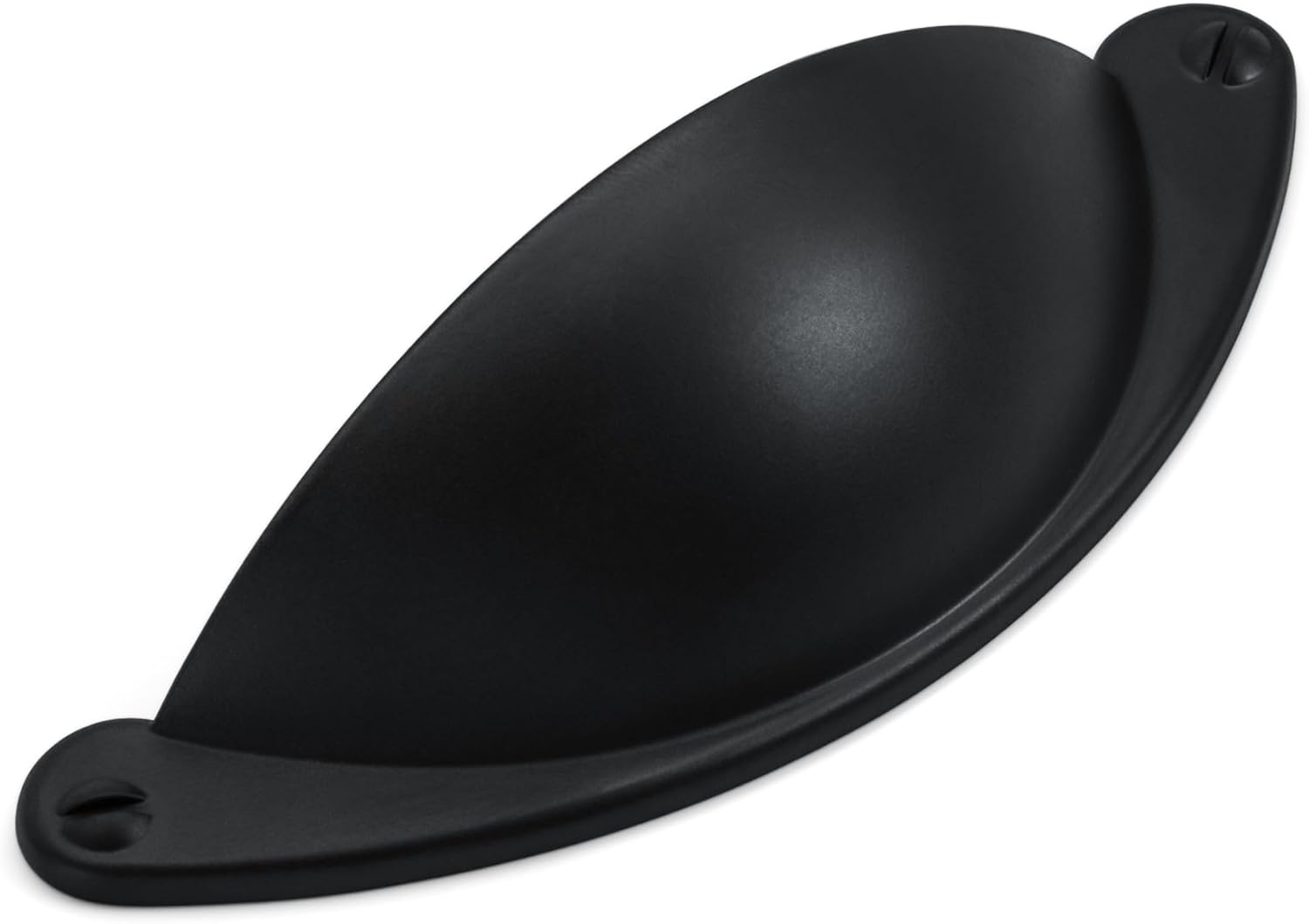 Hestia Hardware 20 Pack | 2.5 Drawer Pulls Flat Black Cabinet Cup Pulls Kitchen Hardware Cabinet Handles Matte Black Drawer Handles Knobs 2.5 inch Hole Center Bin Pull (Z7.20.D)