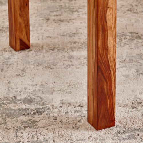 Image of Sheesham Wood Dining Table (57 * 34 * 30 inch) | Multi-Purpose uses Home and Office Desk | Dining Room Furniture | Wooden 6 Seater Dining Table | (Natural Urbun)